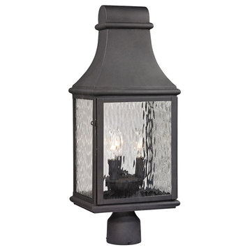 Forged Jefferson 3 Light Post Light or Accessories, Charcoal
