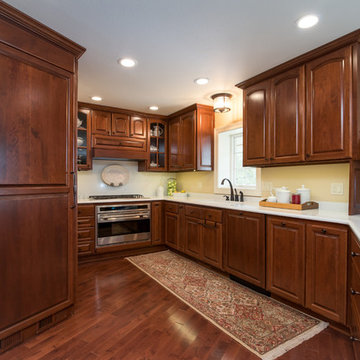 Traditional Kitchen with Cherry Raised Panel Doors
