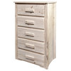 Homestead Collection 5-Drawer Chest, Clear Lacquer Finish