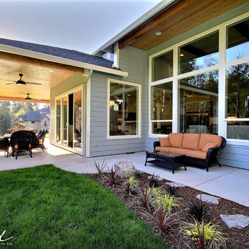 Covered Outdoor Living Area - The Aerius - Two Story Modern American Craftsman