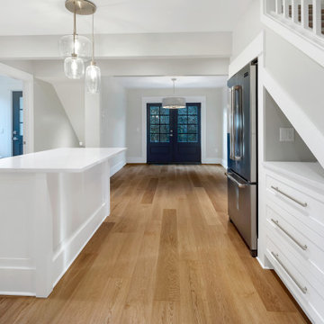 Kitchen Island with Under-Stair Storage – 1950s Arts and Crafts Home Renovation,