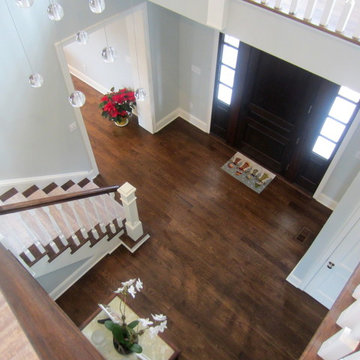 LOCUST VALLEY: 4" SELECT WHITE OAK SUPPLY/INSTALL & FINISH W DARK WALNUT/TRAFFIC