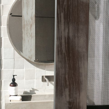 Igloo Bejmat Kitchen and Zellige outdoor bathroom Designer Elena Critchley