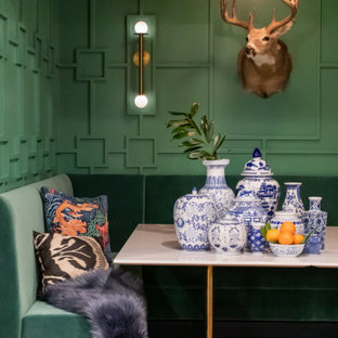 Mid-Century Country Club Inspired Basement Banquette