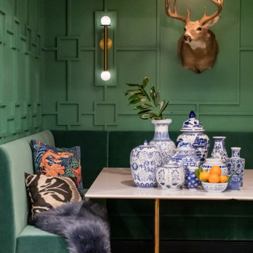 Mid-Century Country Club Inspired Basement Banquette
