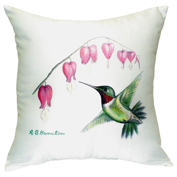 Hummingbird No Cord Pillow - Set of Two 18x18
