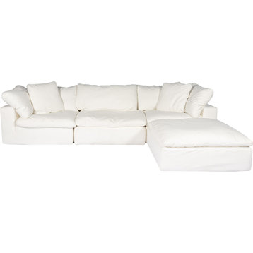 Clay Lounge Modular Sectional - Cream White