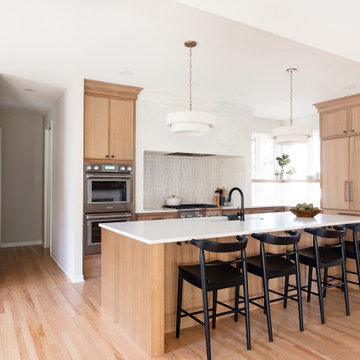 A Nature-Inspired Kitchen & Living Room with Natural Quarter-Sawn White Oak