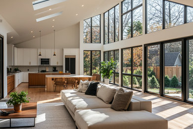 Inspiration for a modern family room remodel in Phoenix