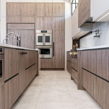 Massive Contemporary Two Tone Kitchen in West Bay