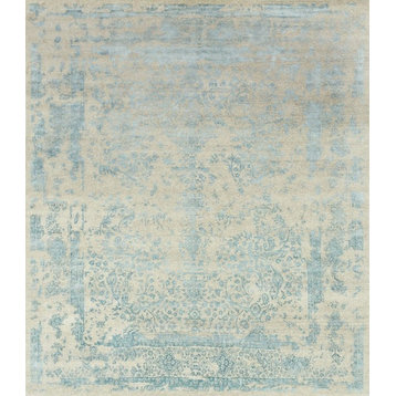 Gray Aqua Hand Knotted Pearl Area Rug by Loloi, 2'0"x3'0"
