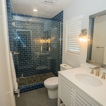Bathroom: Carlsbad Modern Beach Home Full Design and Renovation