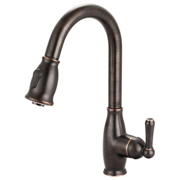 Accent Single Handle Pull-Down Kitchen Faucet, Moroccan Bronze
