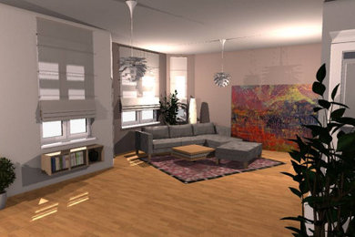Photo of a contemporary living room in Hanover.