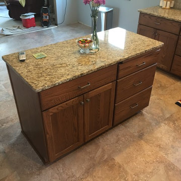 Antigo Kitchen Remodel - Granite Tops, Tile Back splash, LVT Floor