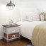 VidaXL Shabby Chic Bedside Cabinets, Brown and White, Set of 2