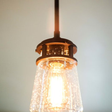 Pendant lights in kitchen