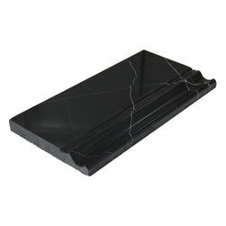 Nero Marquina Baseboard Skirting Marble Tile Trim - Accent Trim And Border Tile
