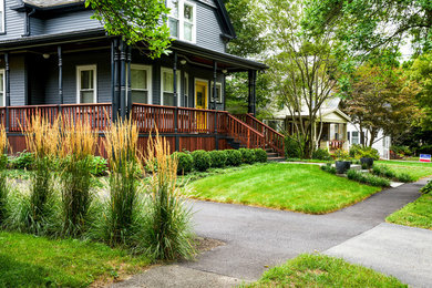 This is an example of a traditional landscaping in Boston.