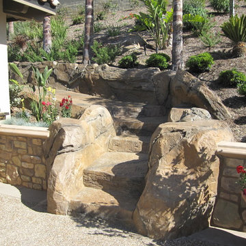 Rock steps/retaining walls