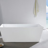 Kube Squadra Free Standing Bathtub, White, 63''