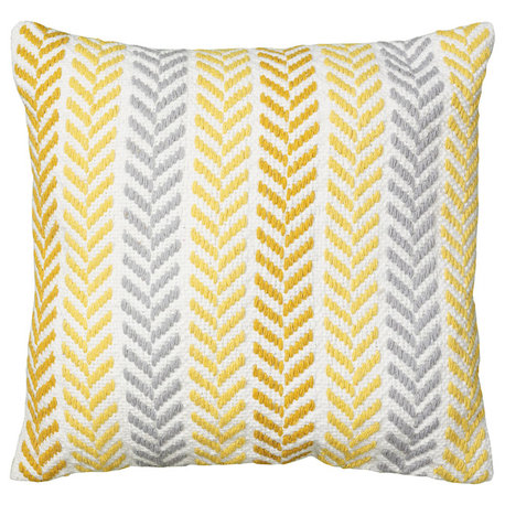 Sunny Day Chevron Throw Pillow, 18x18