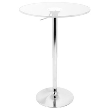 Lumisource Adjustable Bar Table, Clear