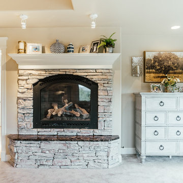 After - a little white paint goes a long way. Carefully selected art and accesso