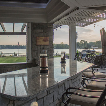 Outdoor Entertainment Patio, Spa, and Fire Pit