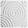 19 5/8"W x 19 5/8"H Spiral EnduraWall Decorative 3D Wall Panel, White