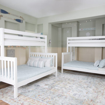 Twin XL over Queen Bunk bed for a Beach Cottage