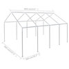 vidaXL Canopy Frame Gazebo Frame with Stakes and Ties Steel Frame Replacement
