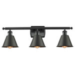 Innovations Lighting - Smithfield 3-Light Dimmable LED Bath Fixture, Matte Black - A truly dynamic fixture, the Ballston fits seamlessly amidst most decor styles. Its sleek design and vast offering of finishes and shade options makes the Ballston an easy choice for all homes.