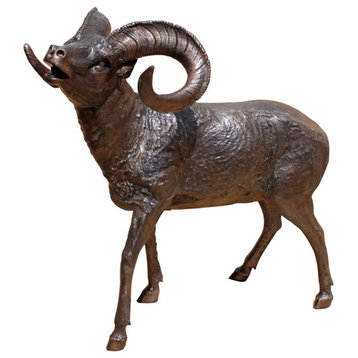 Design Toscano Big Horn Sheep Bronze Statue
