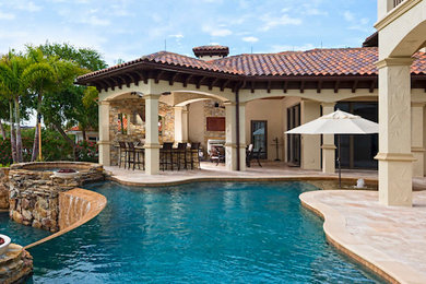 Inspiration for a mediterranean exterior home remodel in San Diego