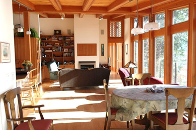 Example of a trendy living room design in Vancouver