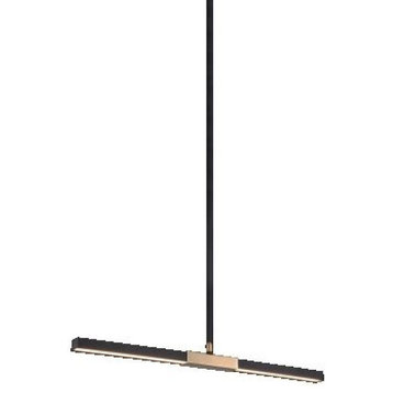 Matteo Lighting Lineare Collection Traditional Pendant, Brass Finish