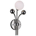 CWI Lighting - CWI Lighting 1125W8-1-613 Element 1 Light Wall Light With Polished Nickel Finish - CWI Lighting 1125W8-1-613 Element 1 Light Wall Light With Polished Nickel Finish. Collection: Element. Finish: Polished Nickel. Dimension(in): 14(H) x 8(W) x 6(L) x 6(Ext). Bulb: (1)7W G9 LED Bi-Pin Base(Not Included). Shade Color: White. Shade Material: Glass. Max Height(in): 14. Hanging Method/Wire Length: Comes With 6" of wire. CRI: 80. Voltage: 120. Certifications: ETL.