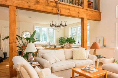 Living room - rustic living room idea in Toronto