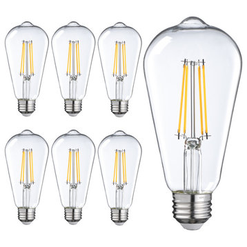 6-Pack 7W Dimmable ST64/ST19 Vintage Edison LED Bulb