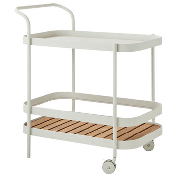 Cane-Line Roll Bar Trolley With Teak Table Top, 5102Aw