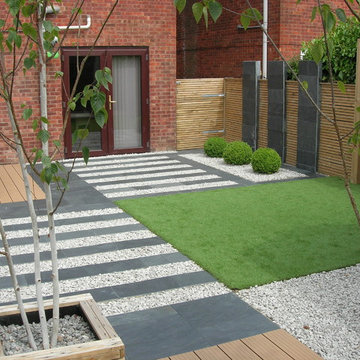 Contemporary garden in Wigan