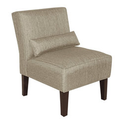 Universal Lighting and Decor - Metropol Groupie Pewter Fabric Slipper Chair - Bar Stools And Counter Stools
