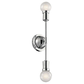 Kichler Armstrong Wall Sconce 2-Light, Chrome