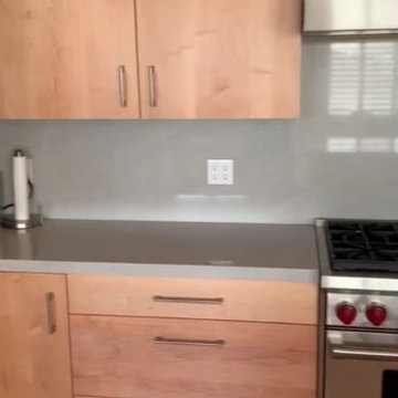 Tesar Redondo Beach Solid Maple Natural Modern Custom Kitchen Cabinets
