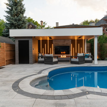 Luxury Backyard Pool, Cabana & Outdoor Living Retreat
