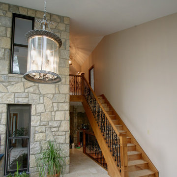 Fry Contracting - Wrought Iron ballusters stair case