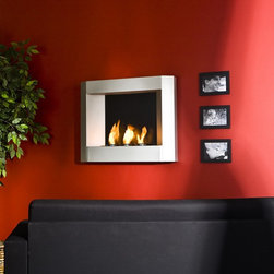 Wall Mount Fireplace - Silver - Indoor Fireplaces