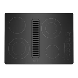 Jenn-Air 30" Electric Radiant Downdraft Cooktop, Black On Black | JED4430WB - Cooktops