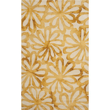 Safavieh Dip Dyed DDY527M Rug Beige/Gold/5' Square